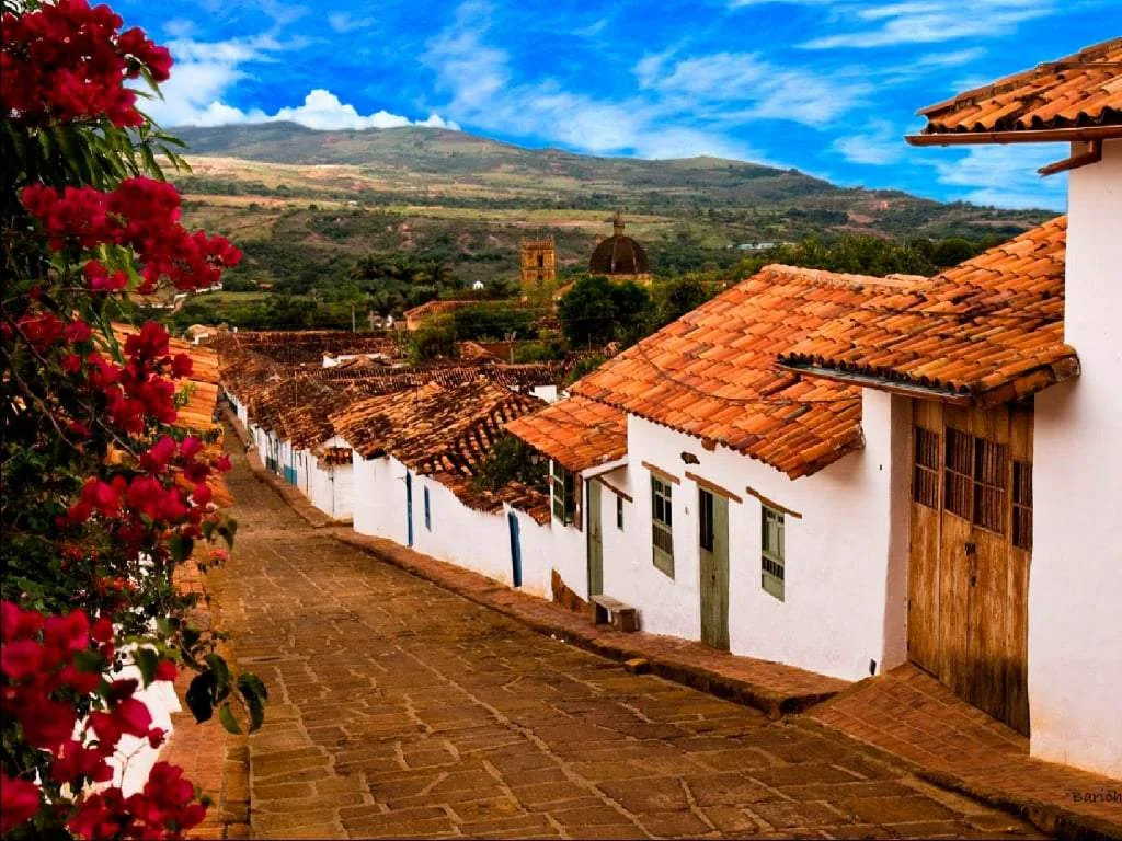 Calle empedrada de Barichara, Santander