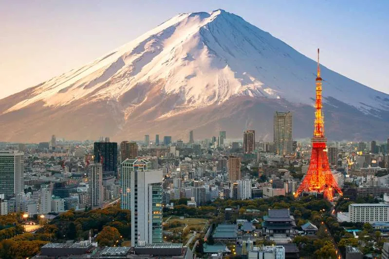 Monte Fuji y torre de Tokio, Japón